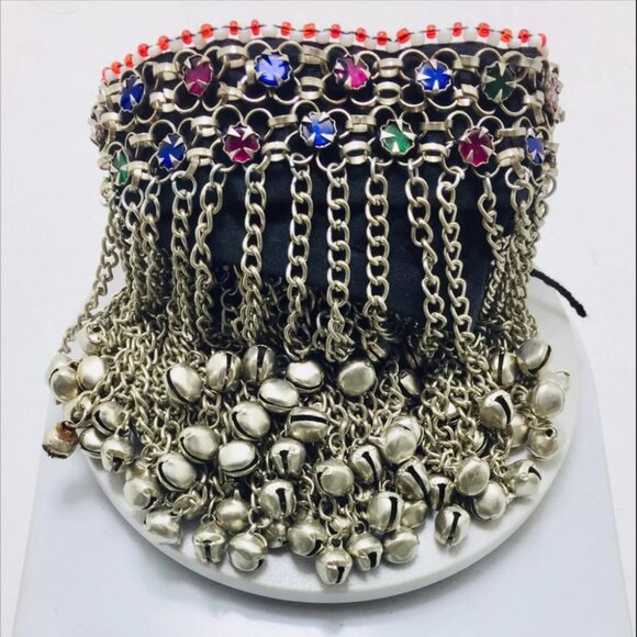 Tribal Belly Chain With Long Dangling Bells, Kuchi Belly Dance Belt - Picture 9 of 16